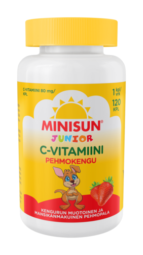 Minisun C-vitamiini Pehmokengu Mansikka 120 kpl - Tilaustuote